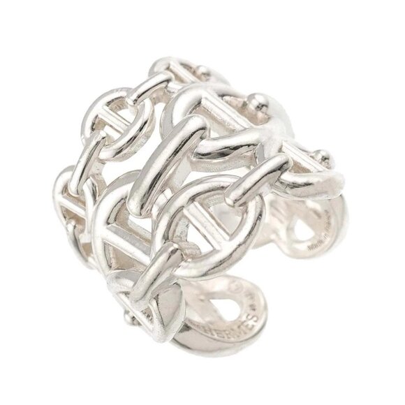 HERMES Chaine dancre Ring GM Silver 925 Size48 4(US) 90286971 - Picture 1 of 8